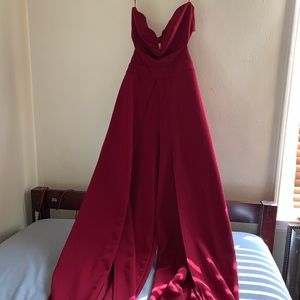 Feel it coming slit jumpsuit